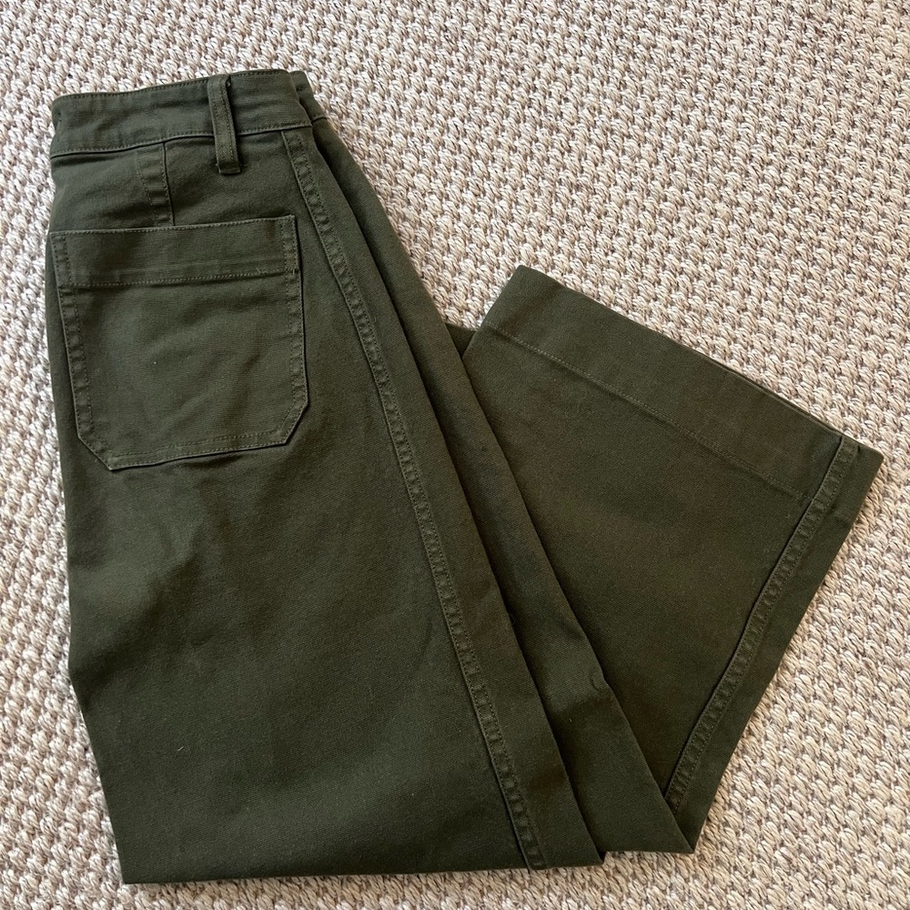 Madewell green wide leg khaki/chinos